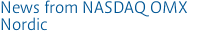 News from NASDAQ OMX Nordic